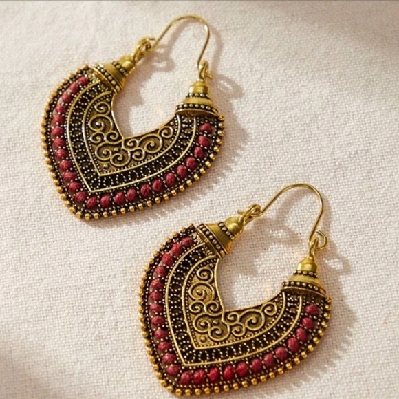 2 FOR $20 Boho Hoop Earrings - Picture 1 of 3